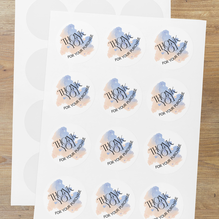 Thank You sticker for Return Gift/birthday decor/Small Businesses (6 CM/Sticker//24)