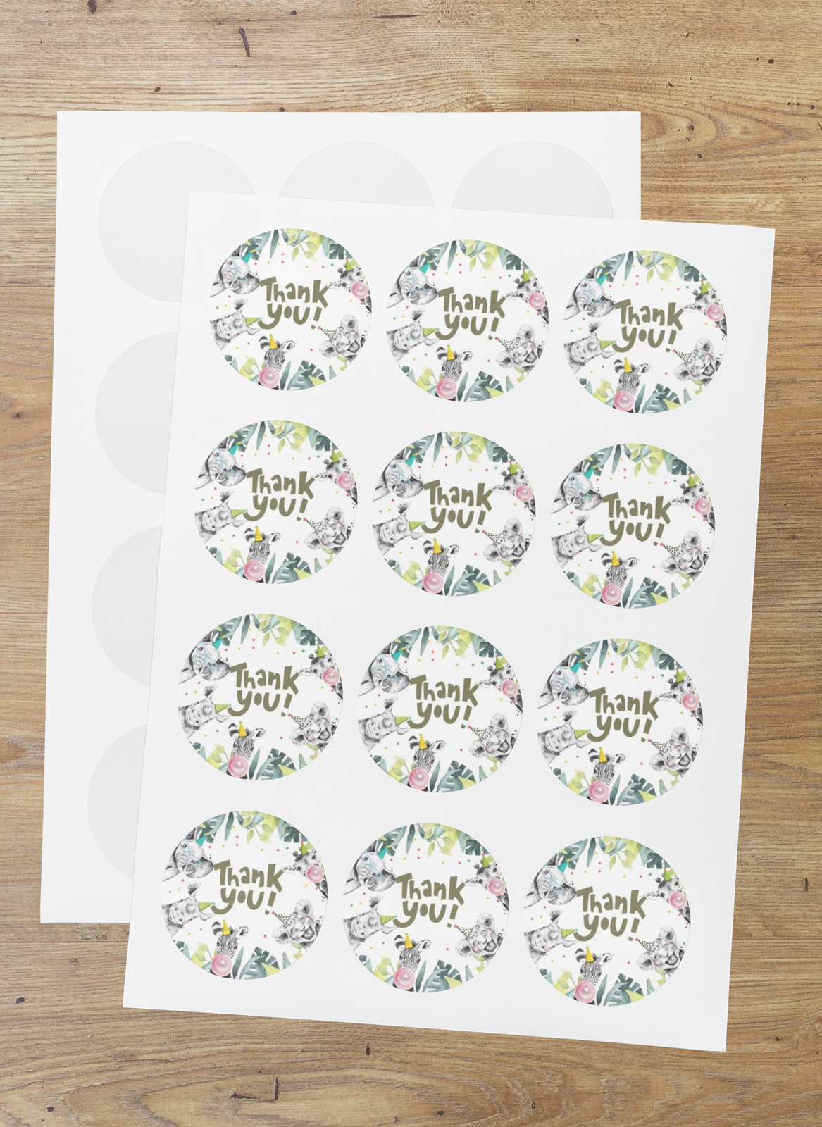 Twinster 1.5 Inch Colorful Thank You Round Stickers, Pack of 100 Pieces,  Perfect For Small Business,
