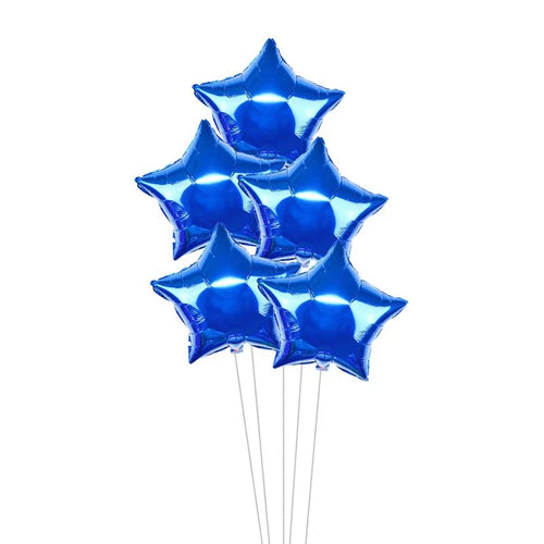 Load image into Gallery viewer, Dark Blue Star Foil Balloon 18″ inch for Anniversary, Valentine Party &amp; Birthday Party Pack of 10
