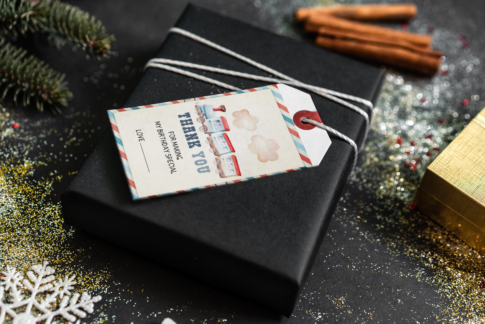 Train Theme Birthday Favour Tags (2 x 3.5 inches/250 GSM Cardstock/Multicolour/30Pcs)