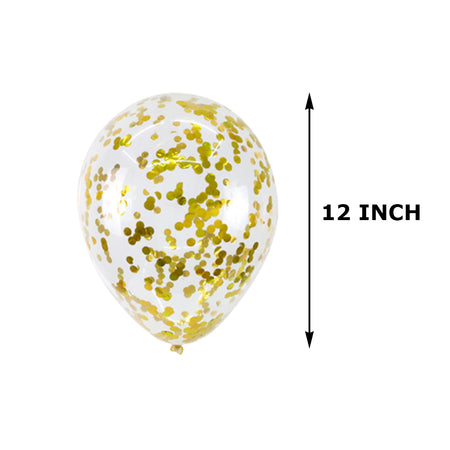 Gold Confetti Balloons - 12″ Balloons