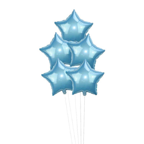 Load image into Gallery viewer, Light Blue Star Foil Balloon 18″ inch for Anniversary, Valentine Party &amp; Birthday Party Pack of 10
