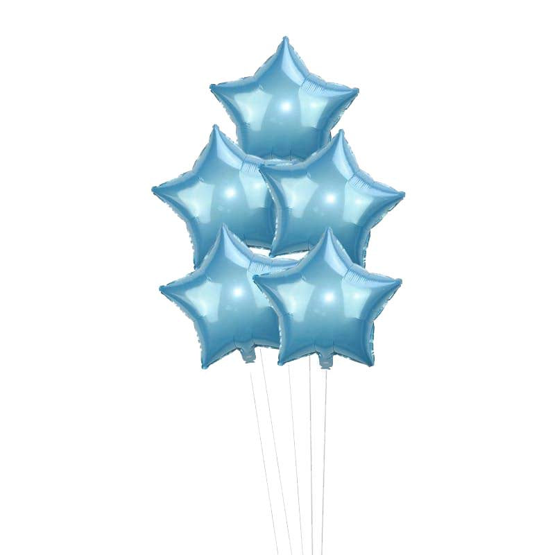 Light Blue Star Foil Balloon 18″ inch for Anniversary, Valentine Party & Birthday Party Pack of 10