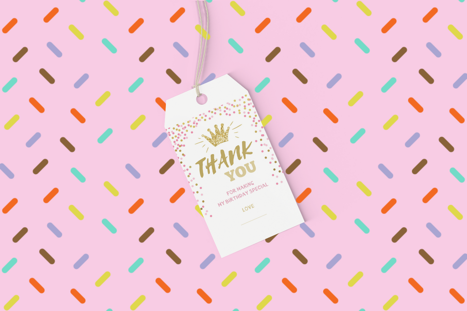 Crown Theme Birthday Favour Tags (2 x 3.5 inches/250 GSM Cardstock/Multicolour/30Pcs)