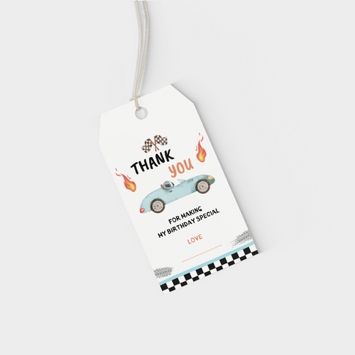 Load image into Gallery viewer, Car Theme Birthday Favour Tags (2 x 3.5 inches/250 GSM Cardstock/Multicolour/30Pcs)
