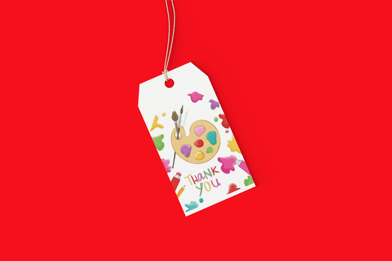 Craft Theme Birthday Favour Tags (2 x 3.5 inches/250 GSM Cardstock/Mixcolour/30Pcs)