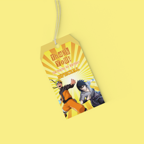Load image into Gallery viewer, Naruto Theme Model 2 Birthday Favour Tags (2 x 3.5 inches/250 GSM Cardstock/Mixcolour/30Pcs)
