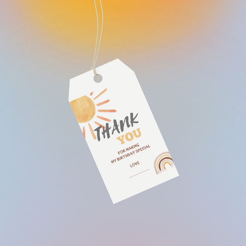 Load image into Gallery viewer, Sunsine Theme Birthday Favour Tags (2 x 3.5 inches/250 GSM Cardstock/Multicolour/30Pcs)
