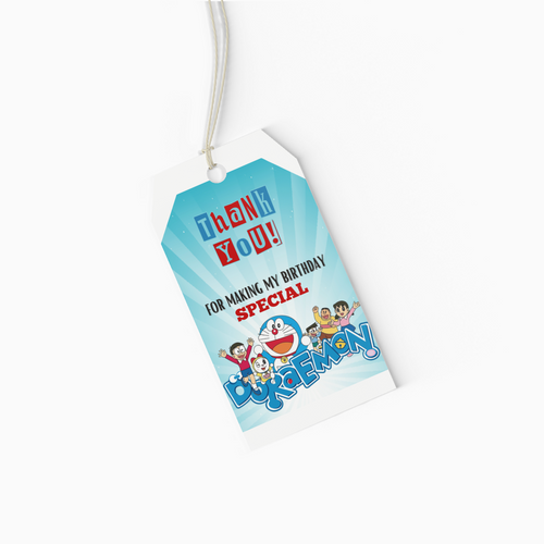 Load image into Gallery viewer, Doraemon Theme Birthday Favour Tags (2 x 3.5 inches/250 GSM Cardstock/Mixcolour/30Pcs)
