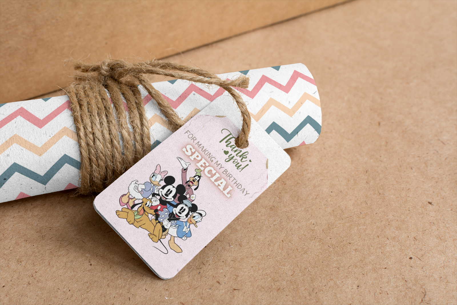 Mickey Club House Theme Birthday Favour Tags (2 x 3.5 inches/250 GSM Cardstock/Mixcolour/30Pcs)