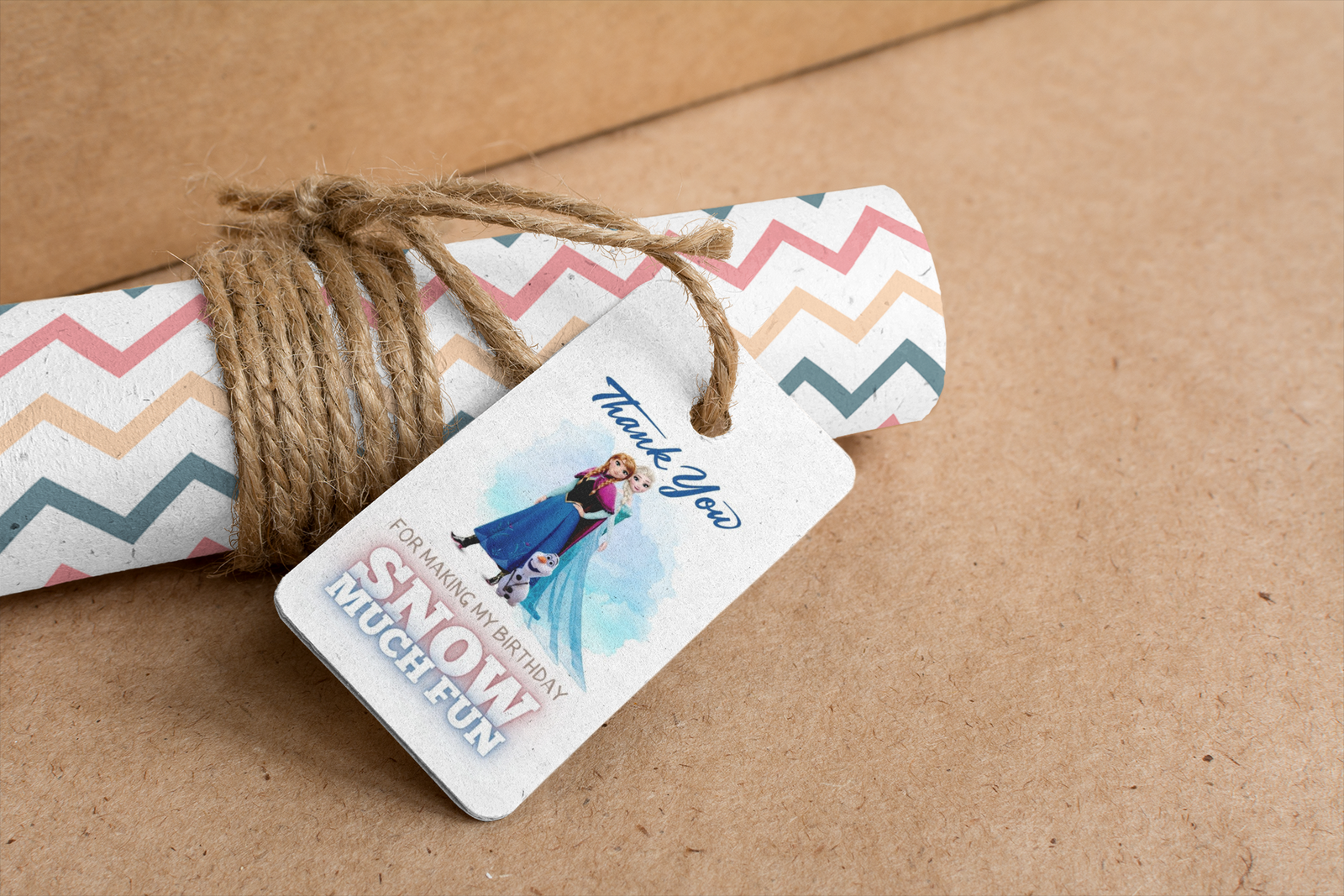 Frozen Theme Model 2 Birthday Favour Tags (2 x 3.5 inches/250 GSM Cardstock/Mixcolour/30Pcs)