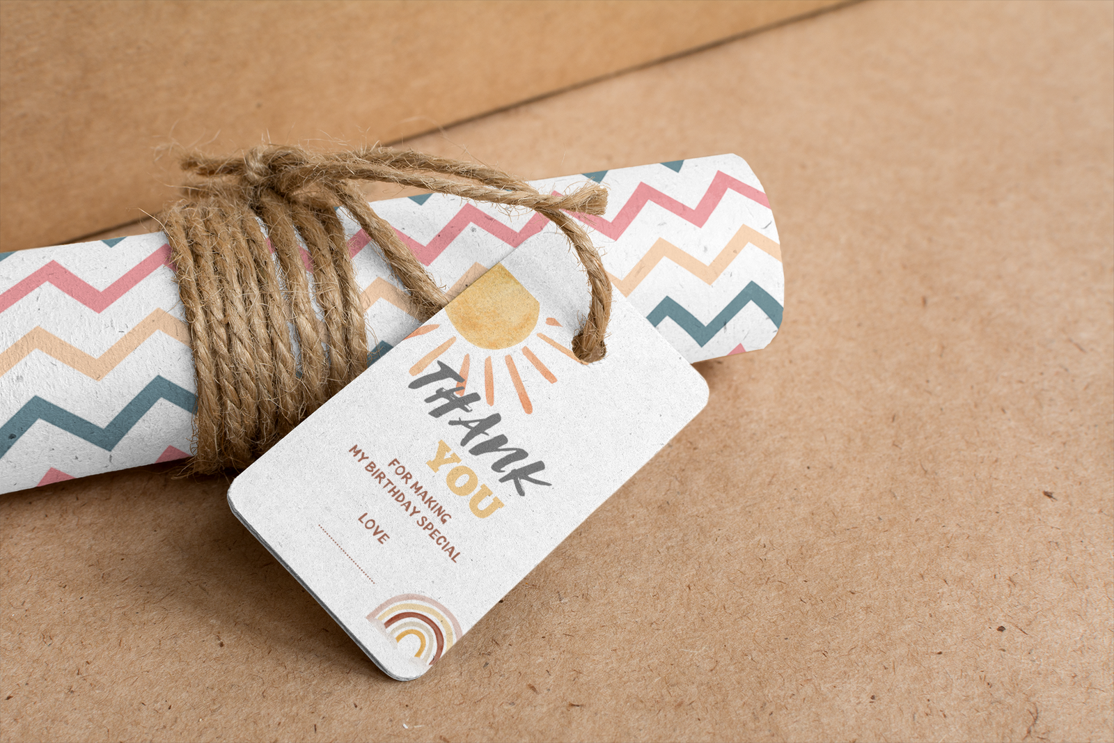 Sunsine Theme Birthday Favour Tags (2 x 3.5 inches/250 GSM Cardstock/Multicolour/30Pcs)