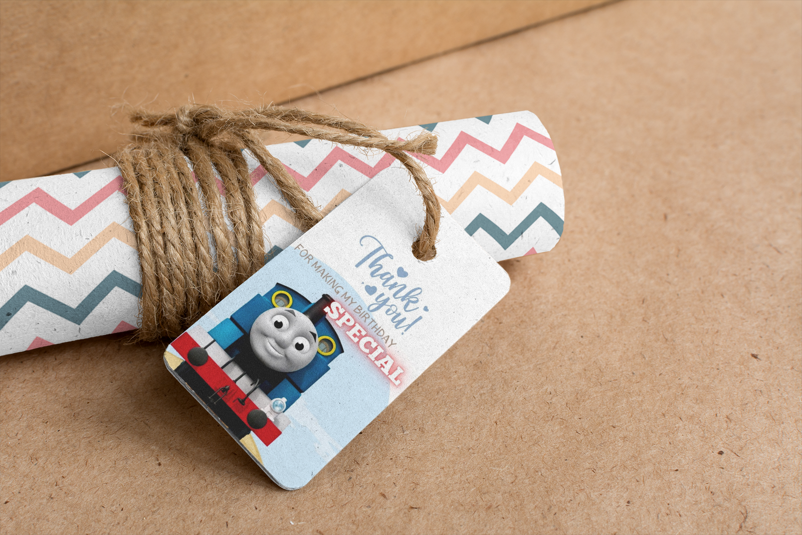 Thomas The Train Theme Birthday Favour Tags (2 x 3.5 inches/250 GSM Cardstock/Mixcolour/30Pcs)