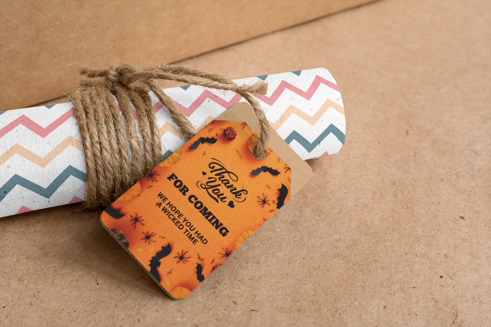 Halloween Theme Party Favour Tags - (3.5 Inches/250 GSM Cardstock/Orange, Black , & Yellow/30 Pcs)