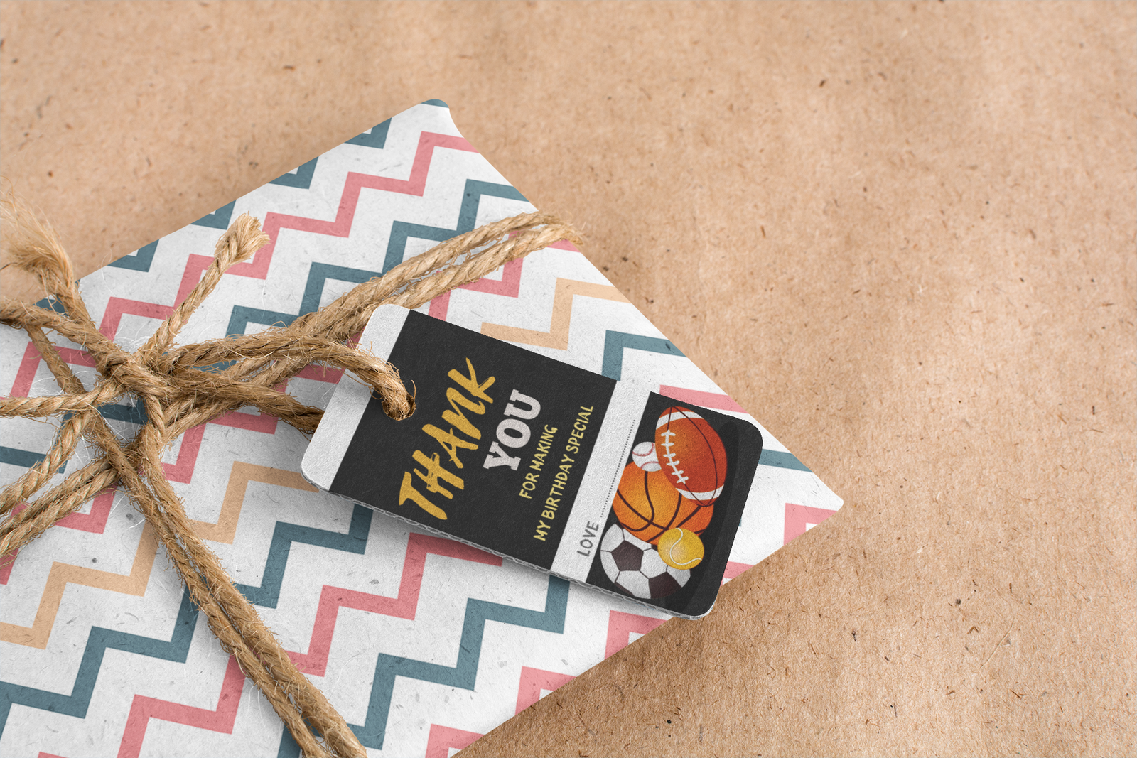 Sports Theme Birthday Favour Tags (2 x 3.5 inches/250 GSM Cardstock/Multicolour/30Pcs)