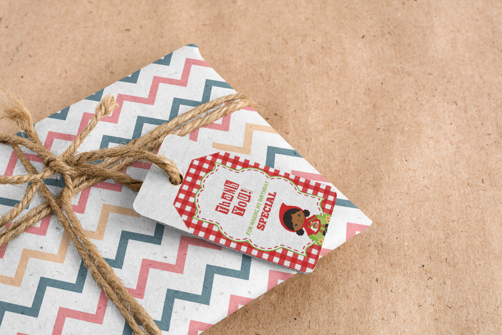 Little Red Riding Hood Theme Birthday Favour Tags (2 x 3.5 inches/250 GSM Cardstock/Mixcolour/30Pcs)
