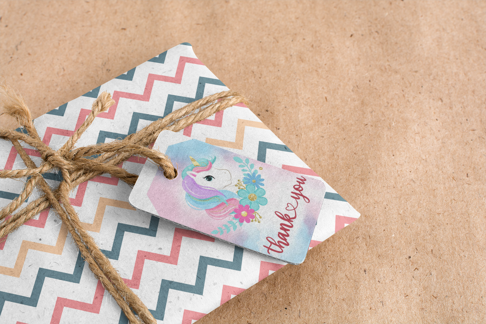 Unicorn Theme Model 4 Birthday Favour Tags (2 x 3.5 inches/250 GSM Cardstock/Multicolour/30Pcs)