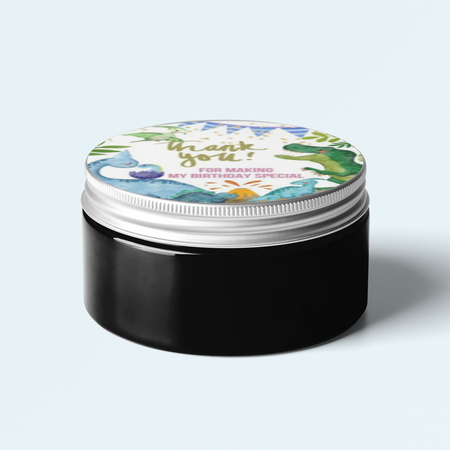 Dinosaur Theme- Return Gift/birthday decor Thankyou Sticker (6 CM/Sticker/Mixcolour/24Pcs)