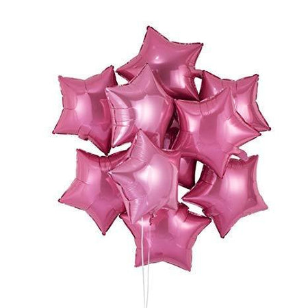 5″ Pink Star Foil Balloon for Birthday Party, Anniversary Pack of 10