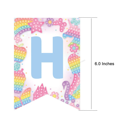 Pop It Birthday Banner (13 Pieces)