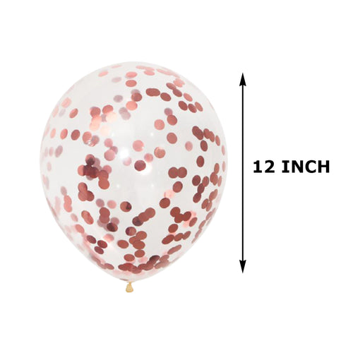 Load image into Gallery viewer, Rosegold Confetti Balloons - 12″ Balloons
