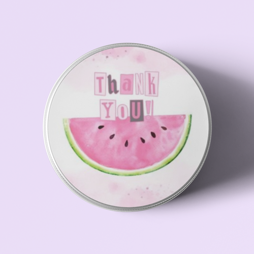 Load image into Gallery viewer, Melon Theme- Return Gift/birthday decor Thankyou Sticker (6 CM/Sticker/Multicolour/24Pcs)
