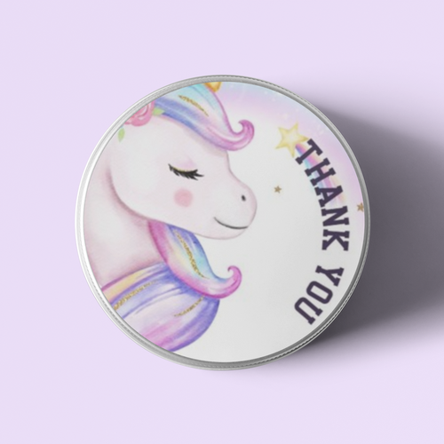 Load image into Gallery viewer, Unicorn Theme Model 2- Return Gift/birthday decor Thankyou Sticker (6 CM/Sticker/Mixcolour/24Pcs)
