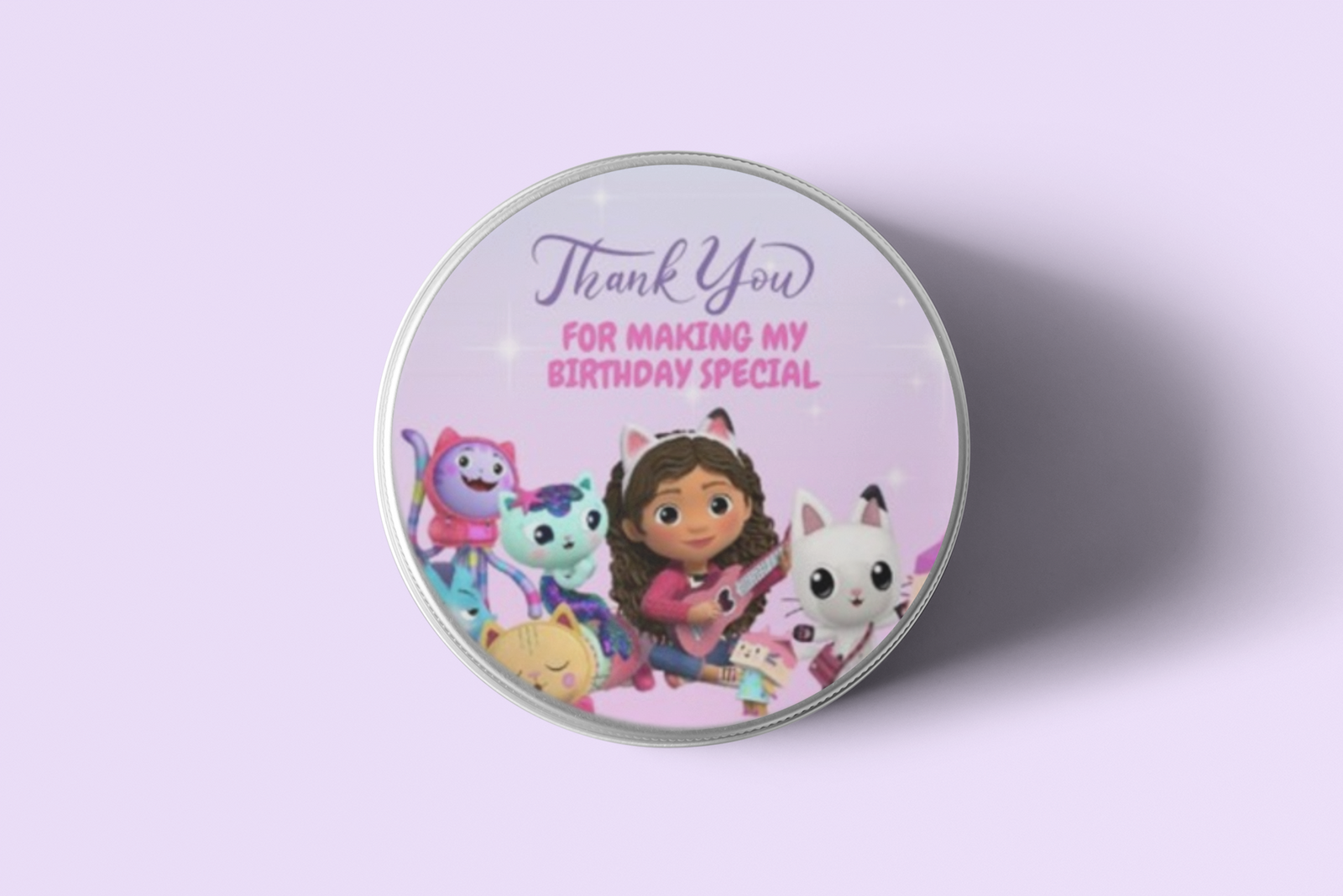 Gabby Dollhouse Theme- Return Gift/birthday decor Thankyou Sticker (6 CM/Sticker/Mixcolour/24Pcs)