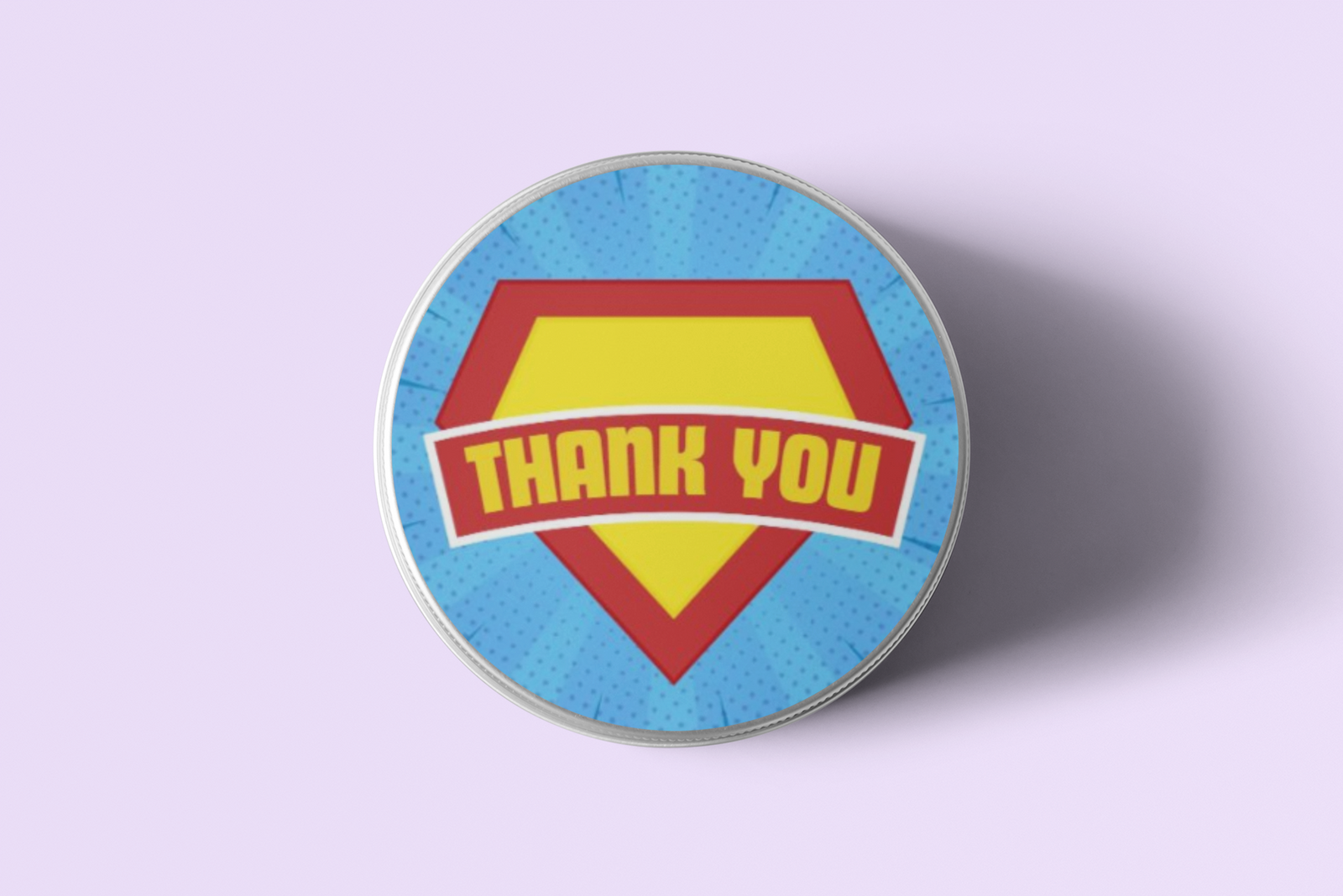 Superhero Theme- Return Gift/birthday decor Thankyou Sticker (6 CM/Sticker/Mixcolour/24Pcs)