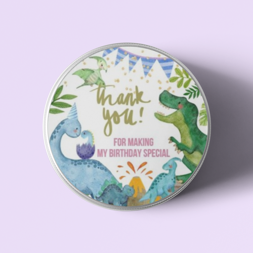 Load image into Gallery viewer, Dinosaur Theme- Return Gift/birthday decor Thankyou Sticker (6 CM/Sticker/Mixcolour/24Pcs)
